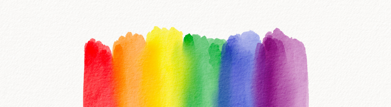 Vertical watercolor stripes in LGBTQ+ pride colors