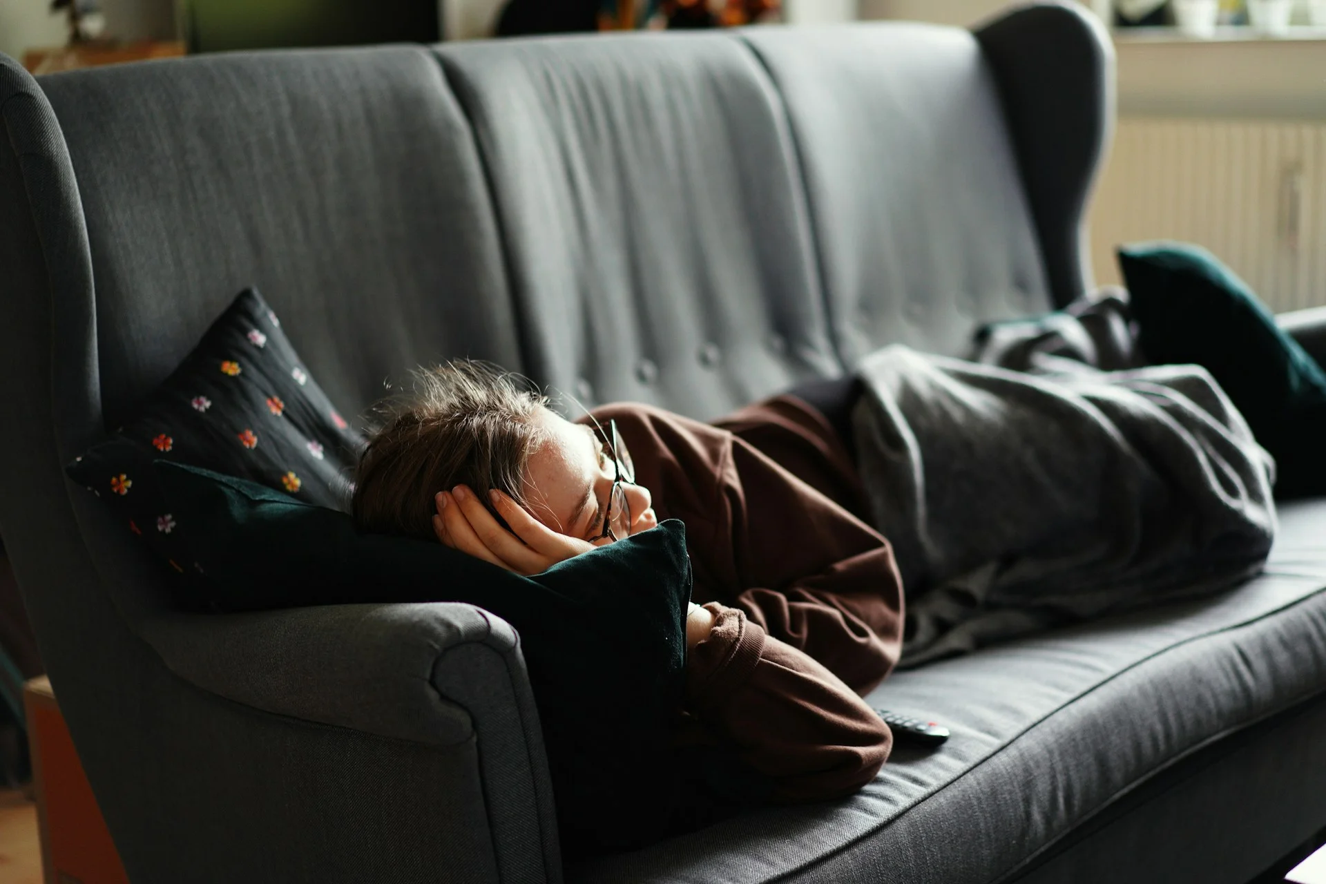 photo - a person resting after acupuncture and cupping 