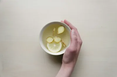 photo - a cup of ginger tea for stomach discomfort