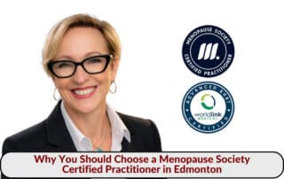 Dr. Lalonde, Menopause Society Certified Practitioner in Edmonton, with NAMS and BHRT certification - Red Leaf Wellness