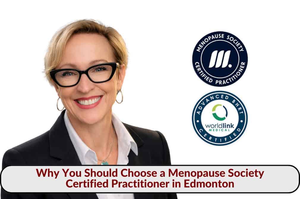 Dr. Lalonde, Menopause Society Certified Practitioner in Edmonton, with NAMS and BHRT certification - Red Leaf Wellness